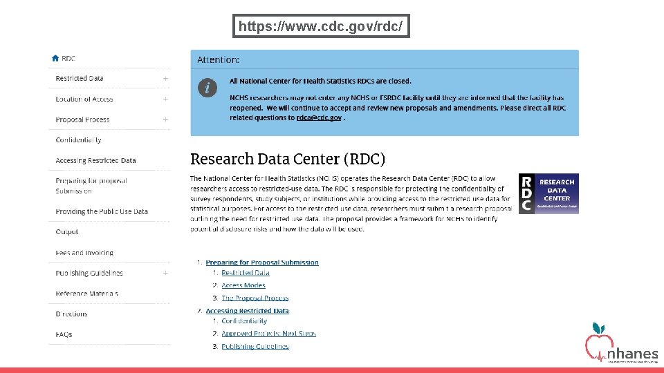 https: //www. cdc. gov/rdc/ 