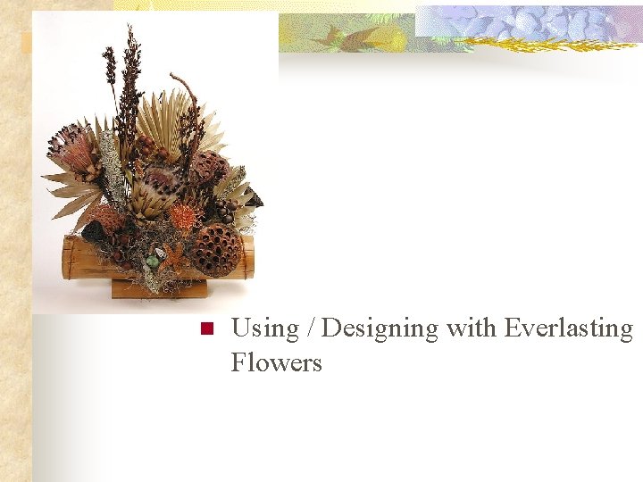 n Using / Designing with Everlasting Flowers 