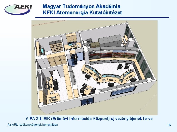 Magyar Tudományos Akadémia KFKI Atomenergia Kutatóintézet A PA Zrt. EIK (Erőművi Információs Központ) új