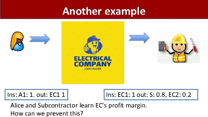 Another example Ins: A 1: 1. out: EC 1 1 Ins: EC 1: 1