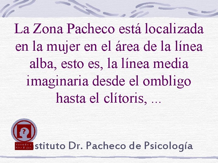 La Zona Pacheco está localizada en la mujer en el área de la línea