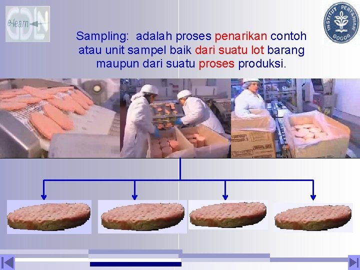 Sampling: adalah proses penarikan contoh atau unit sampel baik dari suatu lot barang maupun