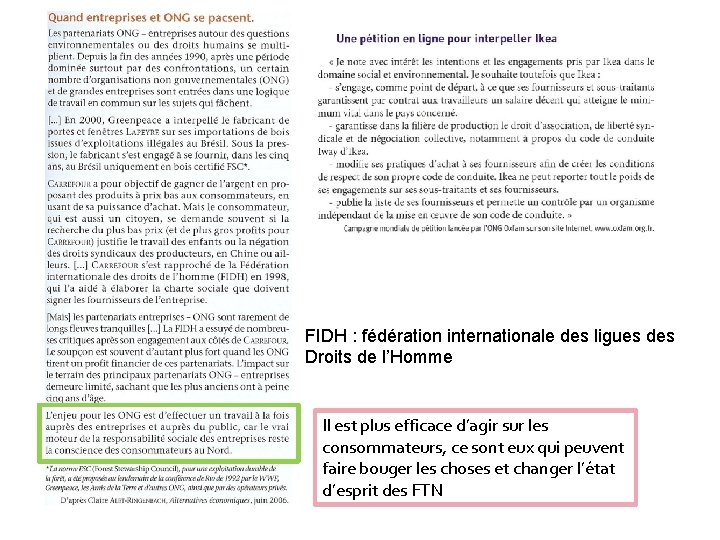 FIDH : fédération internationale des ligues des Droits de l’Homme Il est plus efficace