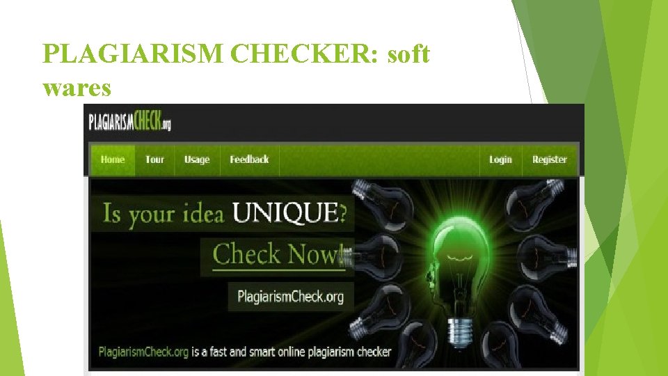 PLAGIARISM CHECKER: soft wares 