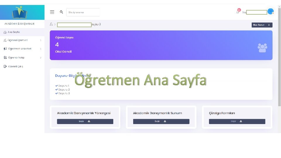 Öğretmen Ana Sayfa 