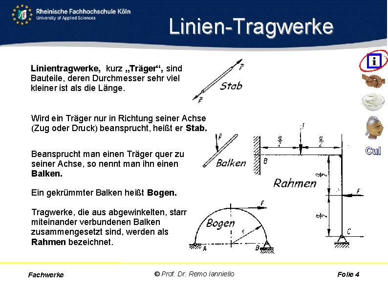 Linien Tragwerke Linientragwerke, kurz „Träger“, sind Bauteile, deren Durchmesser sehr viel kleiner ist als