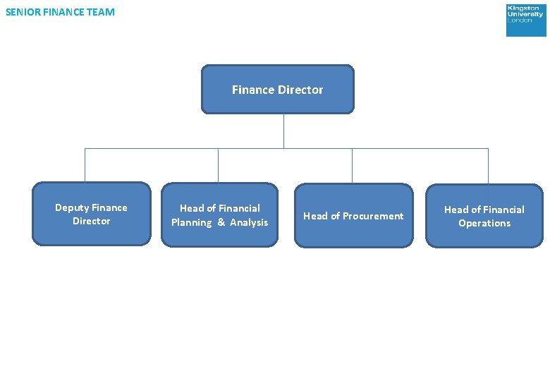 SENIOR FINANCE TEAM Finance Director Deputy Finance Director Head of Financial Planning & Analysis SENIOR FINANCE TEAM Finance Director Deputy Finance Director Head of Financial Planning & Analysis