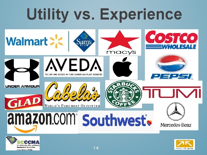 Utility vs. Experience 24 Utility vs. Experience 24
