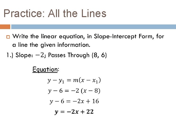 Practice: All the Lines 