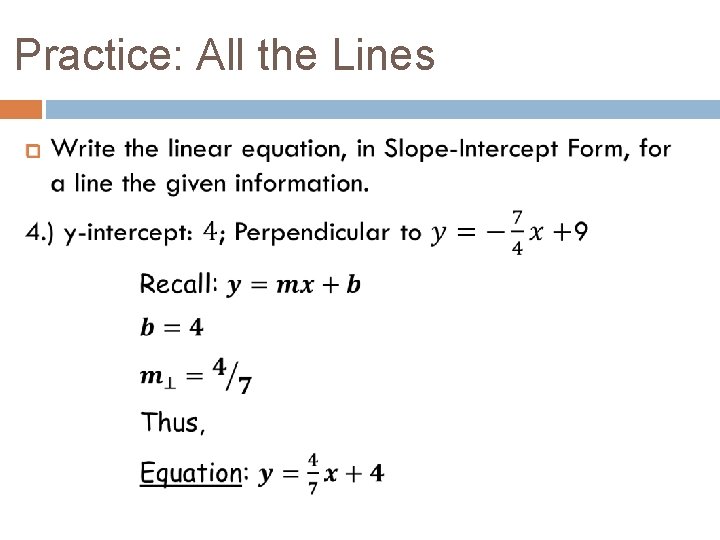 Practice: All the Lines 