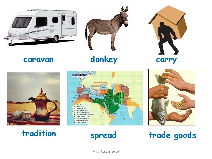 caravan donkey tradition spread Miss. Sara al- enezi carry trade goods 
