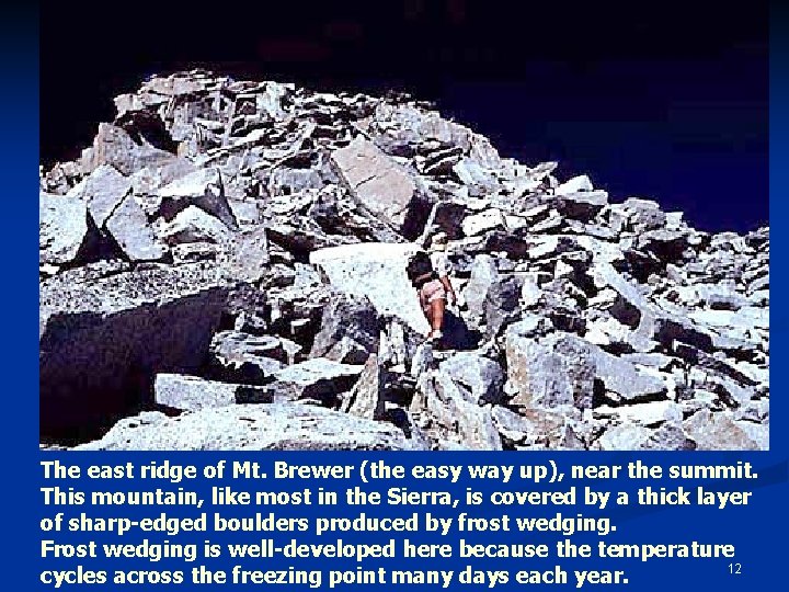 The east ridge of Mt. Brewer (the easy way up), near the summit. This The east ridge of Mt. Brewer (the easy way up), near the summit. This