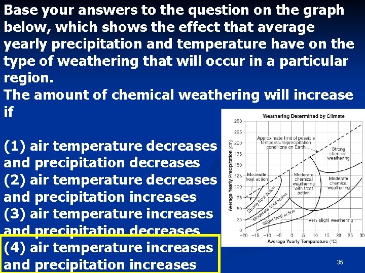 Base your answers to the question on the graph below, which shows the effect Base your answers to the question on the graph below, which shows the effect