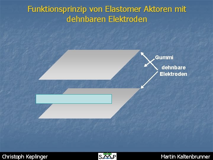 Funktionsprinzip von Elastomer Aktoren mit dehnbaren Elektroden Gummi dehnbare Elektroden Christoph Keplinger Martin Kaltenbrunner