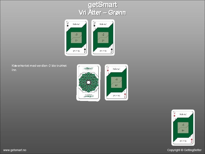 get. Smart Vri Åtter – Grønn Kløverkortet med verdien -2 ble trukket inn. 