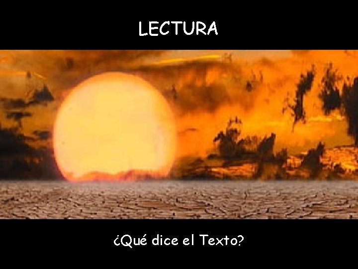 LECTURA ¿Qué dice el Texto? 