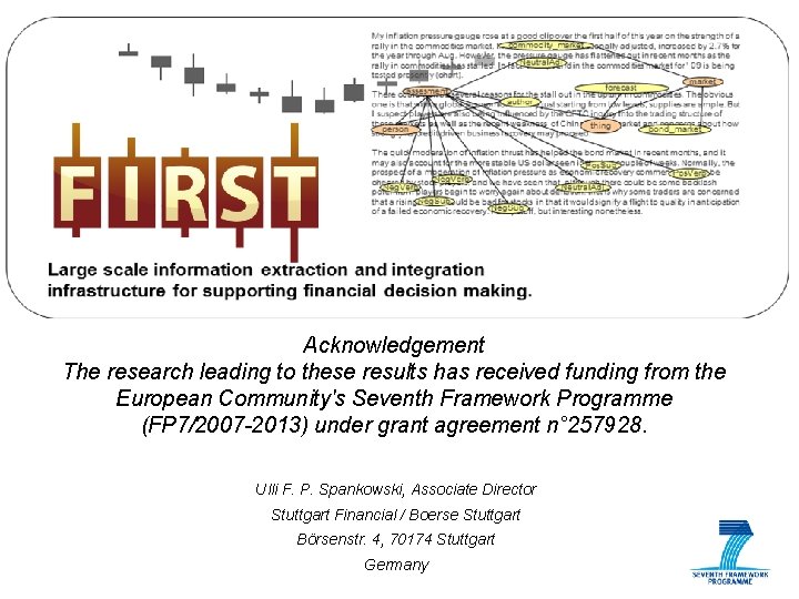 Acknowledgement The research leading to these results has received funding from the European Community's