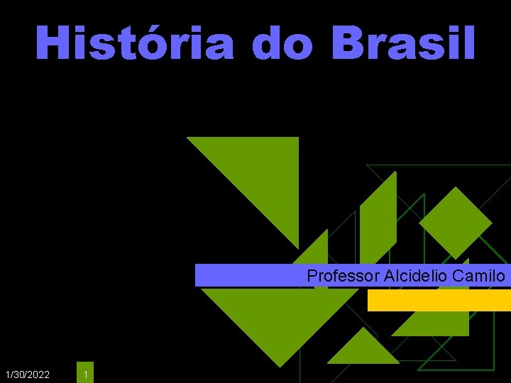 História do Brasil Professor Alcidelio Camilo 1/30/2022 1 
