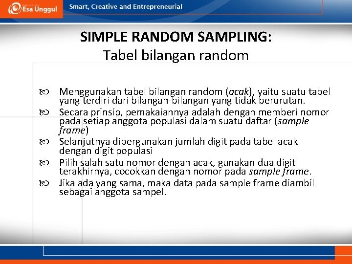 Metode Tabel Random HIPOTESIS DAN METODE PENELITIAN NAURI ANGGITA TEMESVARI SKM
