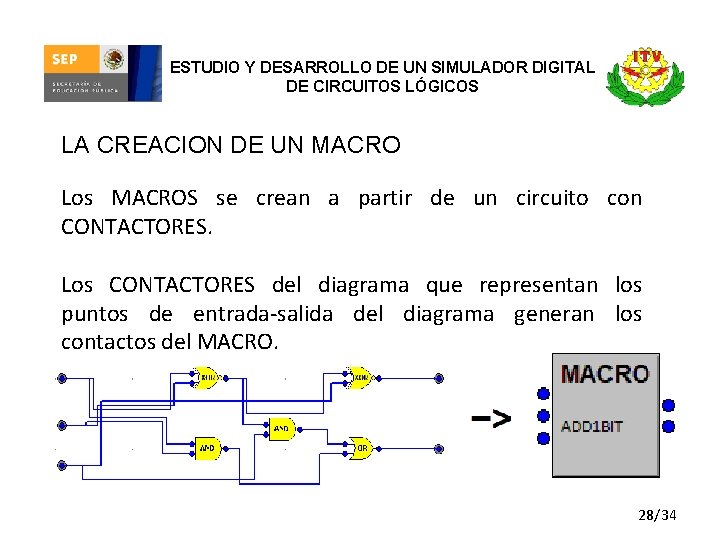 ESTUDIO Y DESARROLLO DE UN SIMULADOR DIGITAL DE CIRCUITOS LÓGICOS LA CREACION DE UN