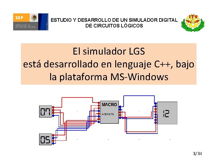 ESTUDIO Y DESARROLLO DE UN SIMULADOR DIGITAL DE CIRCUITOS LÓGICOS El simulador LGS está