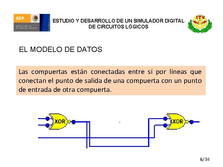 ESTUDIO Y DESARROLLO DE UN SIMULADOR DIGITAL DE CIRCUITOS LÓGICOS EL MODELO DE DATOS