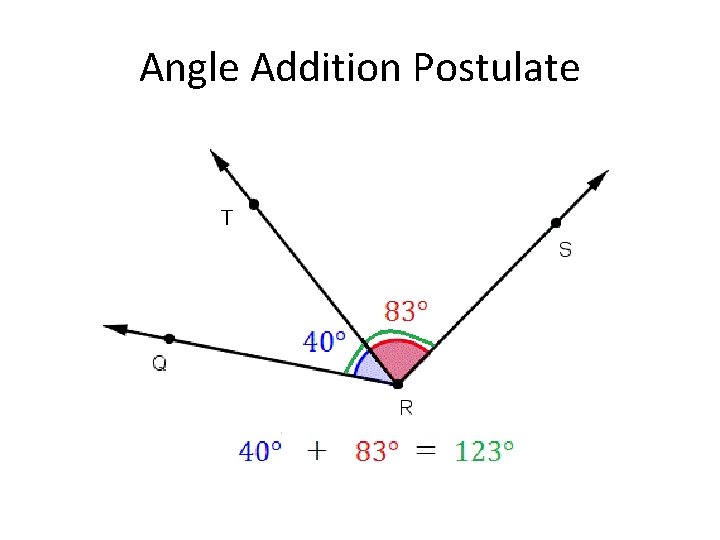 Angle Addition Postulate 