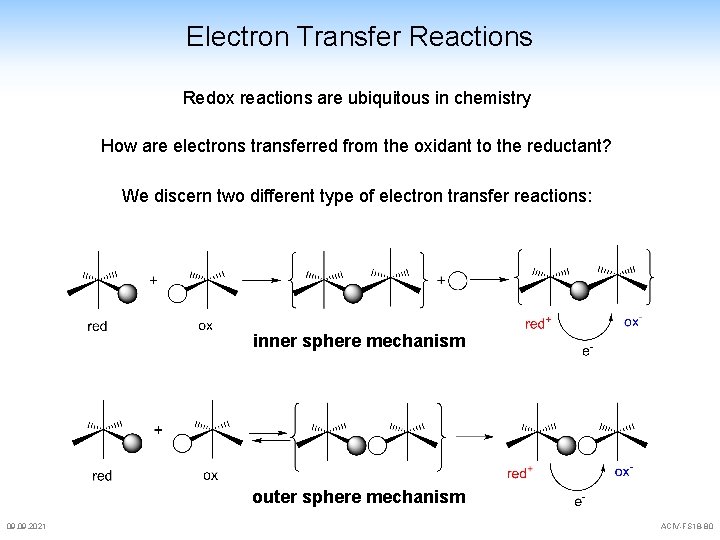 Electron Transfer Reactions Redox reactions are ubiquitous in chemistry How are electrons transferred from Electron Transfer Reactions Redox reactions are ubiquitous in chemistry How are electrons transferred from