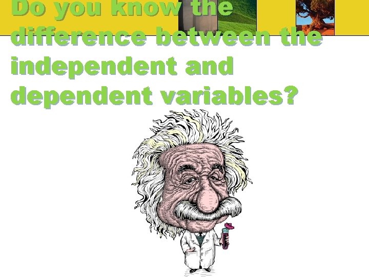 Do you know the difference between the independent and dependent variables? Do you know the difference between the independent and dependent variables?
