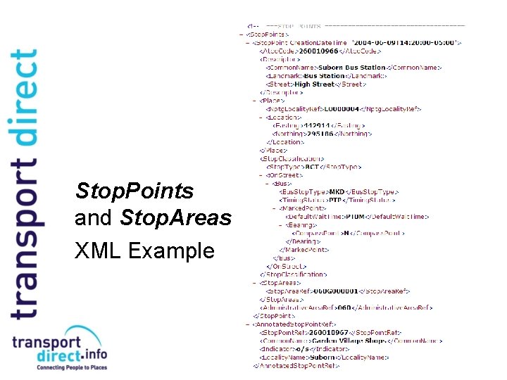 Stop. Points and Stop. Areas XML Example 