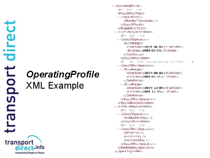 Operating. Profile XML Example 