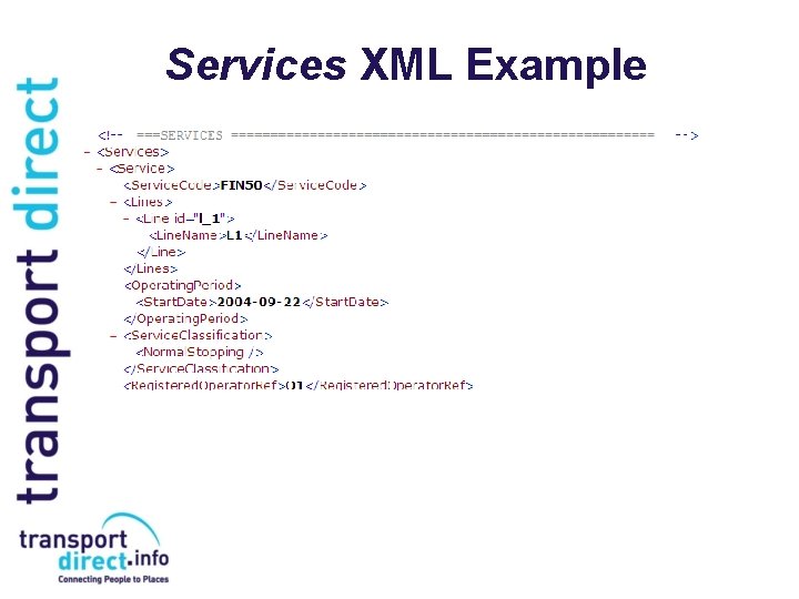 Services XML Example 