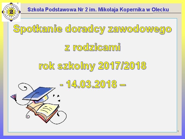 Szkoła Podstawowa Nr 2 im. Mikołaja Kopernika w Olecku Spotkanie doradcy zawodowego z rodzicami