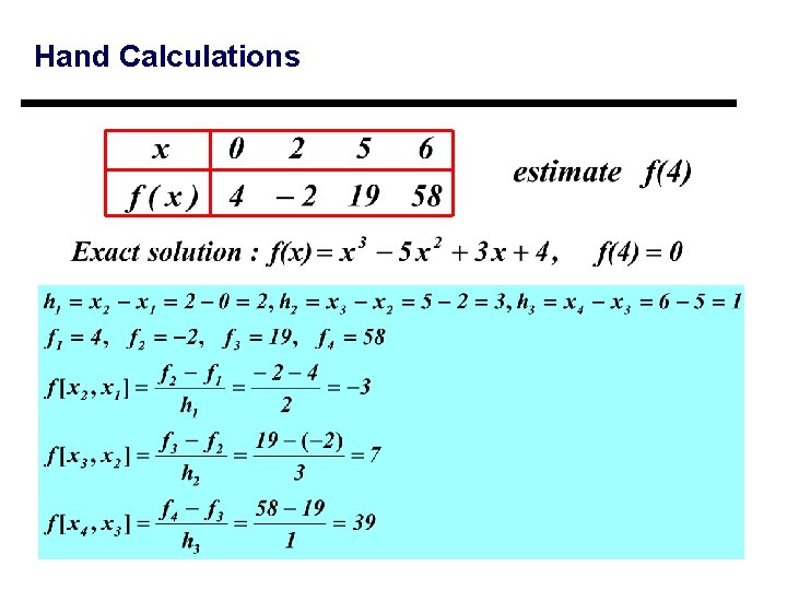 Hand Calculations 33 Hand Calculations 33