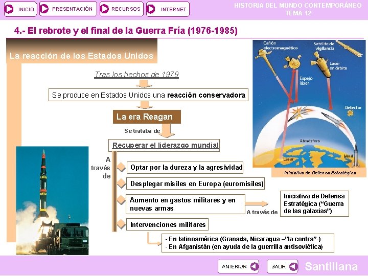 INICIO PRESENTACIÓN RECURSOS INTERNET HISTORIA DEL MUNDO CONTEMPORÁNEO TEMA 12 4. - El rebrote