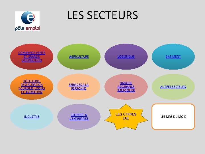 LES SECTEURS COMMERCE VENTE ET GRANDE DISTRIBUTION AGRICULTURE LOGISTIQUE BATIMENT HÔTELLERIERESTAURATION TOURISME LOISIRS ET