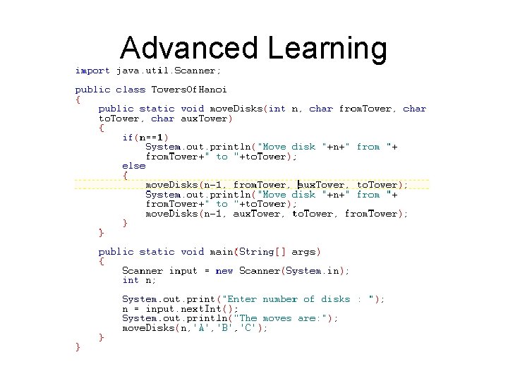 Advanced Learning 