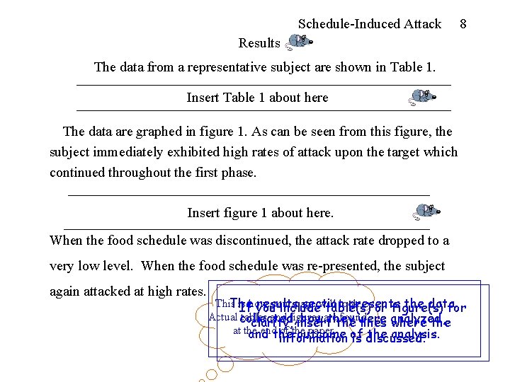 Schedule-Induced Attack 8 Results The data from a representative subject are shown in Table