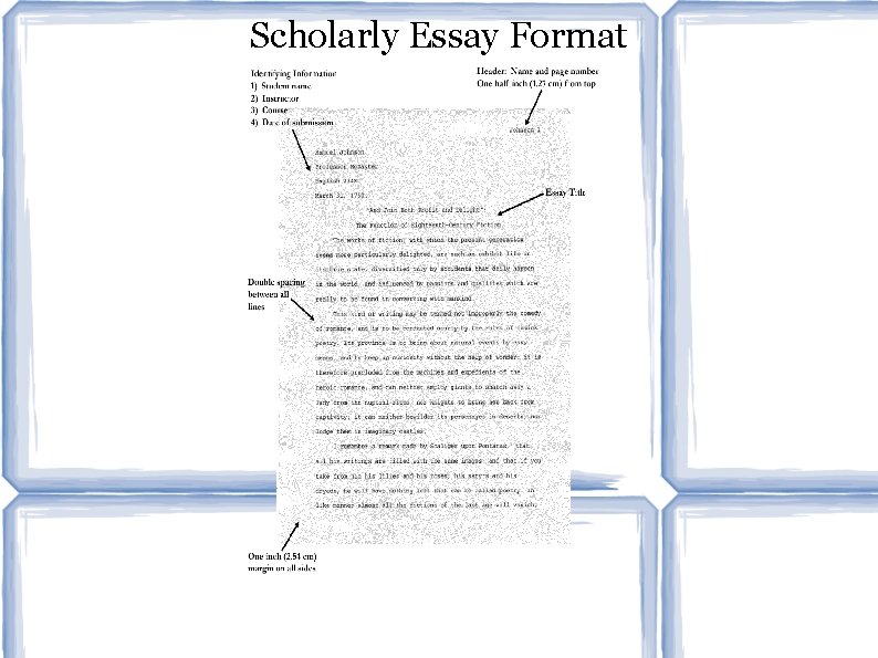 Scholarly Essay Format 