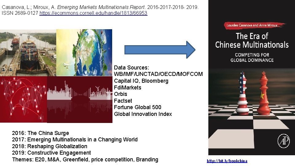 Casanova, L. ; Miroux, A. Emerging Markets Multinationals Report. 2016 -2017 -2018 - 2019.