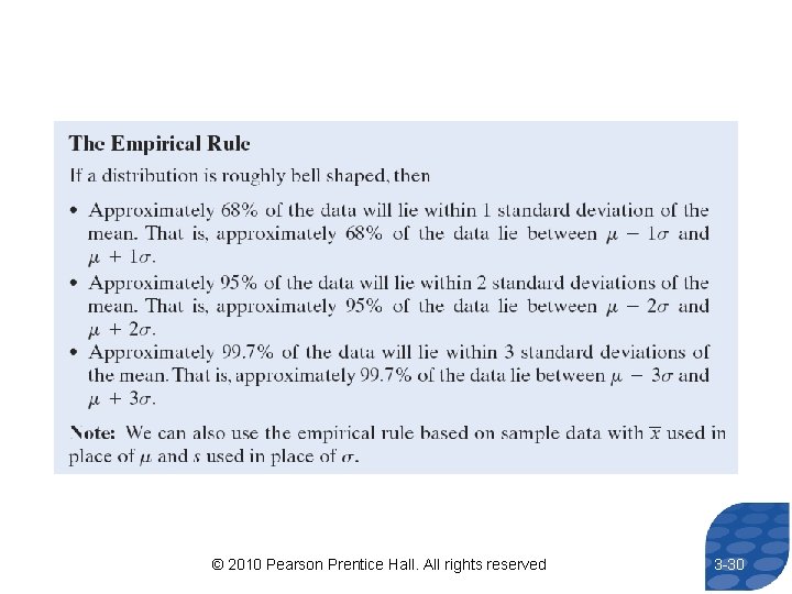 © 2010 Pearson Prentice Hall. All rights reserved 3 -30 