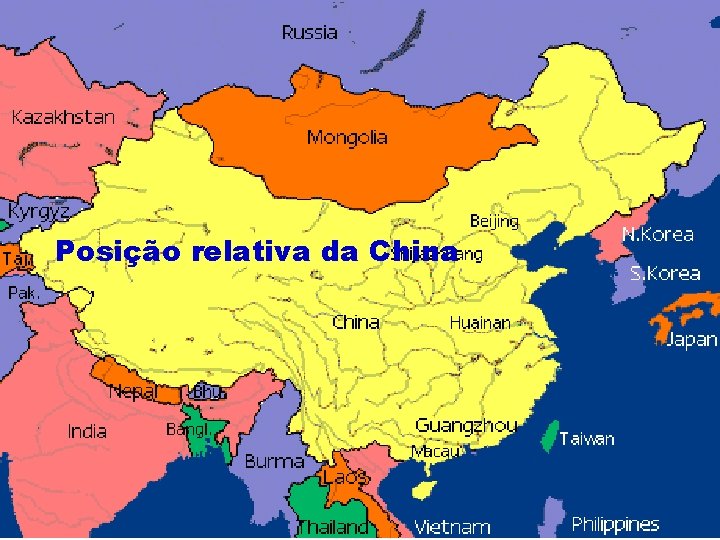 Posição relativa da China 