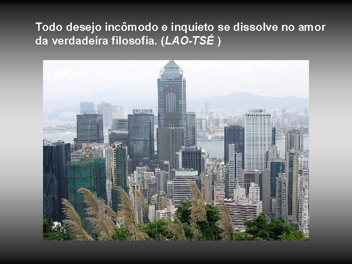 Todo desejo incômodo e inquieto se dissolve no amor da verdadeira filosofia. (LAO-TSÉ )