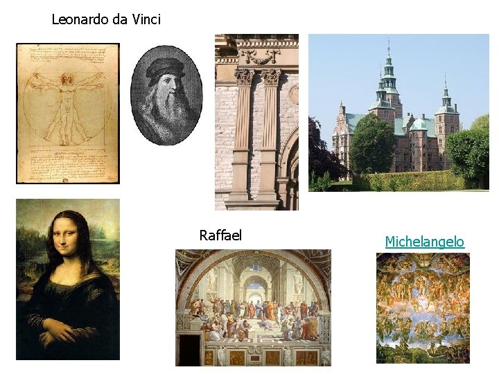 Leonardo da Vinci Raffael Michelangelo 