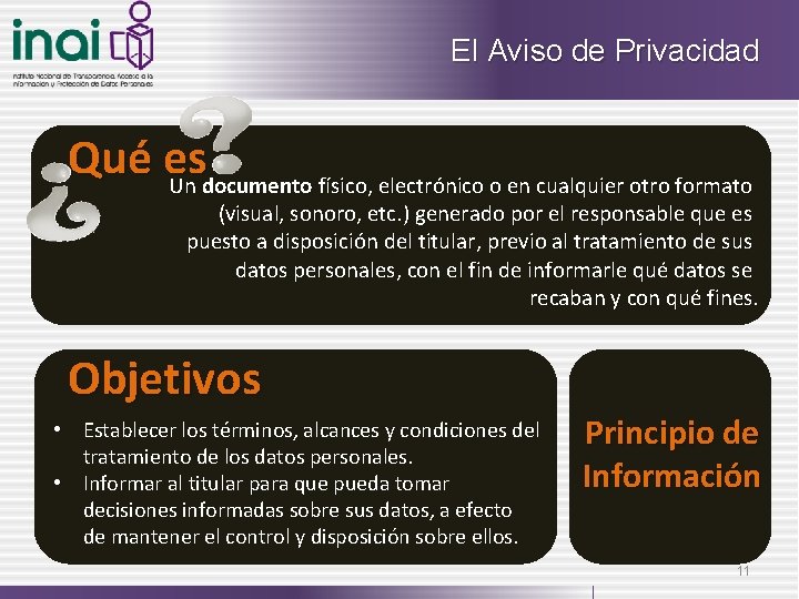 El Aviso de Privacidad Qué es Un documento físico, electrónico o en cualquier otro