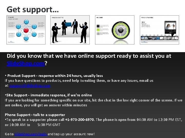 Get support… Did you know that we have online support ready to assist you