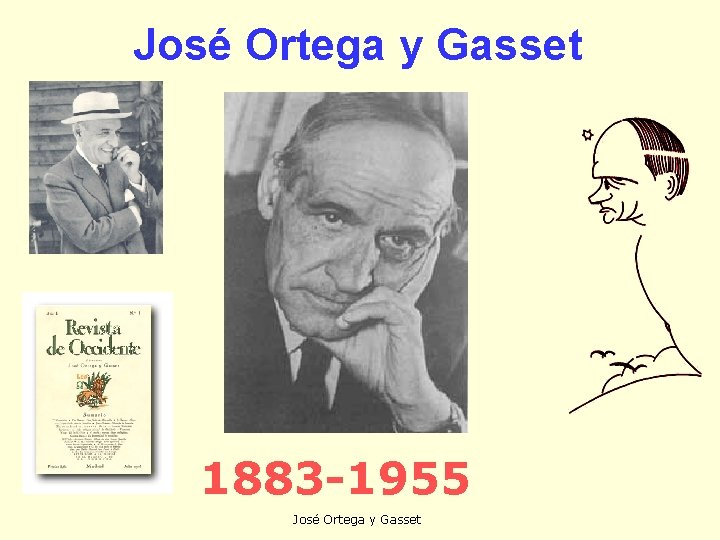 José Ortega y Gasset 1883 -1955 José Ortega y Gasset 