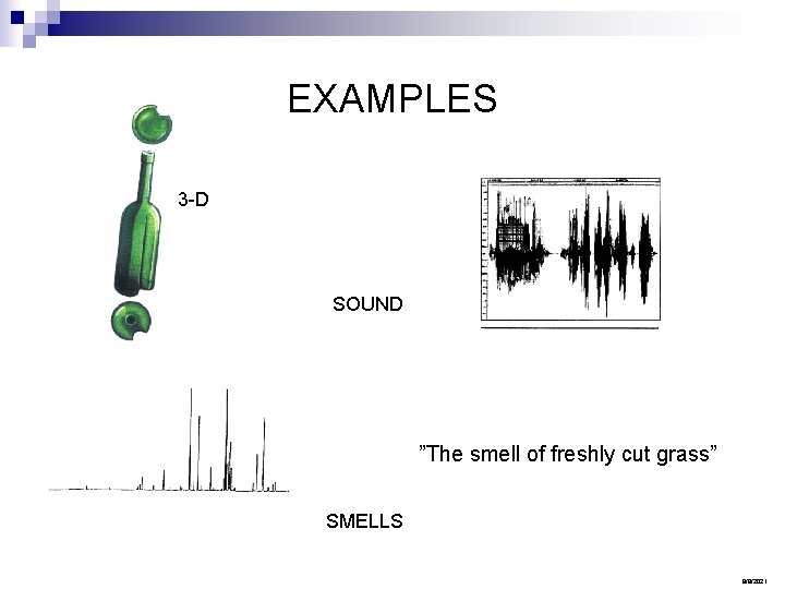 EXAMPLES 3 -D SOUND ”The smell of freshly cut grass” SMELLS 9/9/2021 