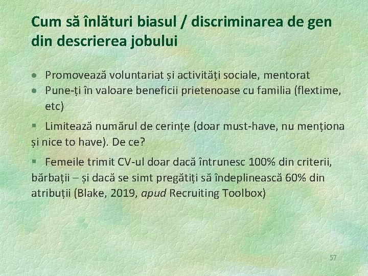 Cum să înlături biasul / discriminarea de gen din descrierea jobului Promovează voluntariat și