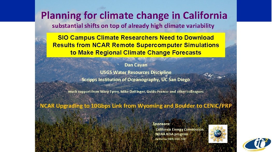 Planning for climate change in California substantial shifts on top of already high climate